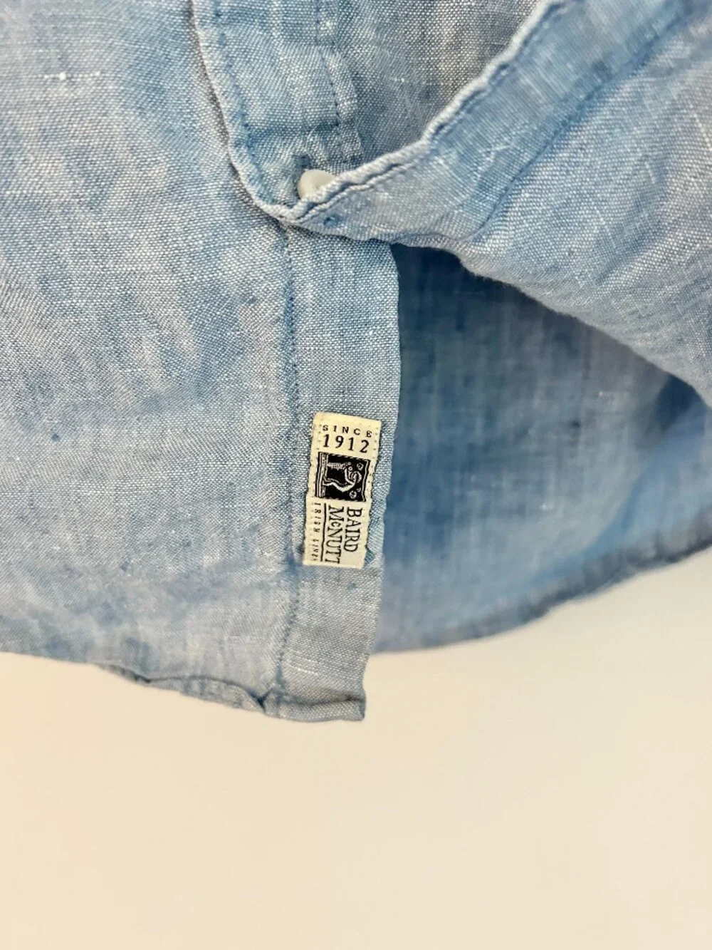 J. Crew Men's Slim Délavé Irish 100% Linen Shirt Chambray Size M